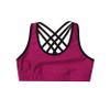 Loloda Kids Girls Criss Cross Back Sports Bra Sleeveless Tank Top Cami for Dance Yoga Gym Workout Rose 16 Years view 3