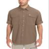 Little Donkey Andy Men's Quick-Dry Stretch Sun Protection Long Sleeve Tactics Shirt Brown M view 1