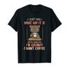 Funny Angry Cat Coffee Lover Feline Morning Animal Men Women T-Shirt view 1