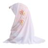 ALEDLE-LIFE Kids Girls Ice Silk Muslim Khimar Hijab Headscarf Elastic Beanie with Crystal Flower Arab Scarf Shawls Neck Wrap Islamic Head Wrap Turban Cap Fashion Rhinestone view 1