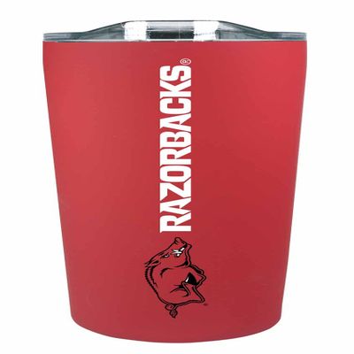 Campus Colors NCAA Stainless Steel Tumbler perfect for Gameday - 18 oz - Double Walled - Keeps Drinks Perfectly Insulated (Arkansas Razorbacks - Cardinal)