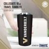 Campus Colors NCAA Stainless Steel Tumbler perfect for Gameday - 18 oz - Double Walled - Keeps Drinks Perfectly Insulated (Vanderbilt Commodores - Black) view 2
