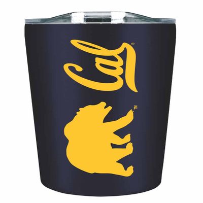 Campus Colors NCAA Stainless Steel Tumbler perfect for Gameday - 18 oz - Double Walled - Keeps Drinks Perfectly Insulated (Cal Golden Bears - Navy)