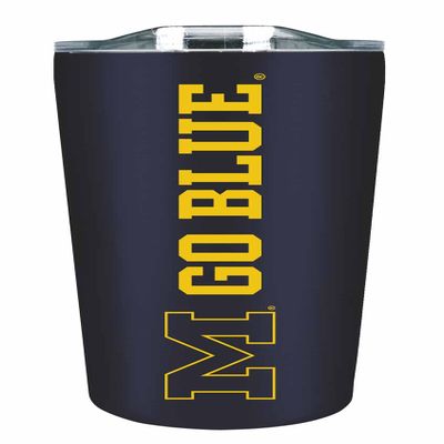 Campus Colors NCAA Stainless Steel Tumbler perfect for Gameday - 18 oz - Double Walled - Keeps Drinks Perfectly Insulated (Michigan Wolverines - Navy)