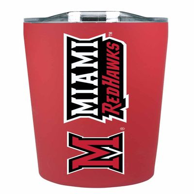 Campus Colors NCAA Stainless Steel Tumbler perfect for Gameday - 18 oz - Double Walled - Keeps Drinks Perfectly Insulated (Miami Redhawks - Red)