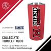 Campus Colors NCAA Stainless Steel Tumbler perfect for Gameday - 18 oz - Double Walled - Keeps Drinks Perfectly Insulated (Miami Redhawks - Red) view 3