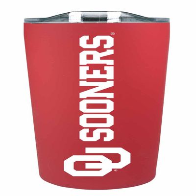 Campus Colors NCAA Stainless Steel Tumbler perfect for Gameday - 18 oz - Double Walled - Keeps Drinks Perfectly Insulated (Oklahoma Sooners - Crimson)