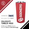 Campus Colors NCAA Stainless Steel Tumbler perfect for Gameday - 18 oz - Double Walled - Keeps Drinks Perfectly Insulated (Oklahoma Sooners - Crimson) view 3