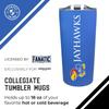 Campus Colors NCAA Stainless Steel Tumbler perfect for Gameday - 18 oz - Double Walled - Keeps Drinks Perfectly Insulated (Kansas Jayhawks - Royal) view 3