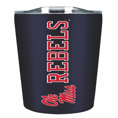 Campus Colors NCAA Stainless Steel Tumbler perfect for Gameday - 18 oz - Double Walled - Keeps Drinks Perfectly Insulated (Ole Miss Rebels - Navy)