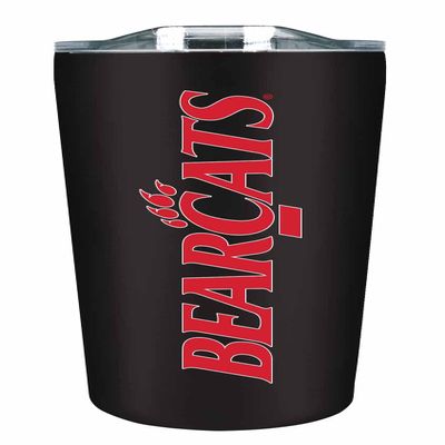 Campus Colors NCAA Stainless Steel Tumbler perfect for Gameday - 18 oz - Double Walled - Keeps Drinks Perfectly Insulated (Cincinnati Bearcats - Black)