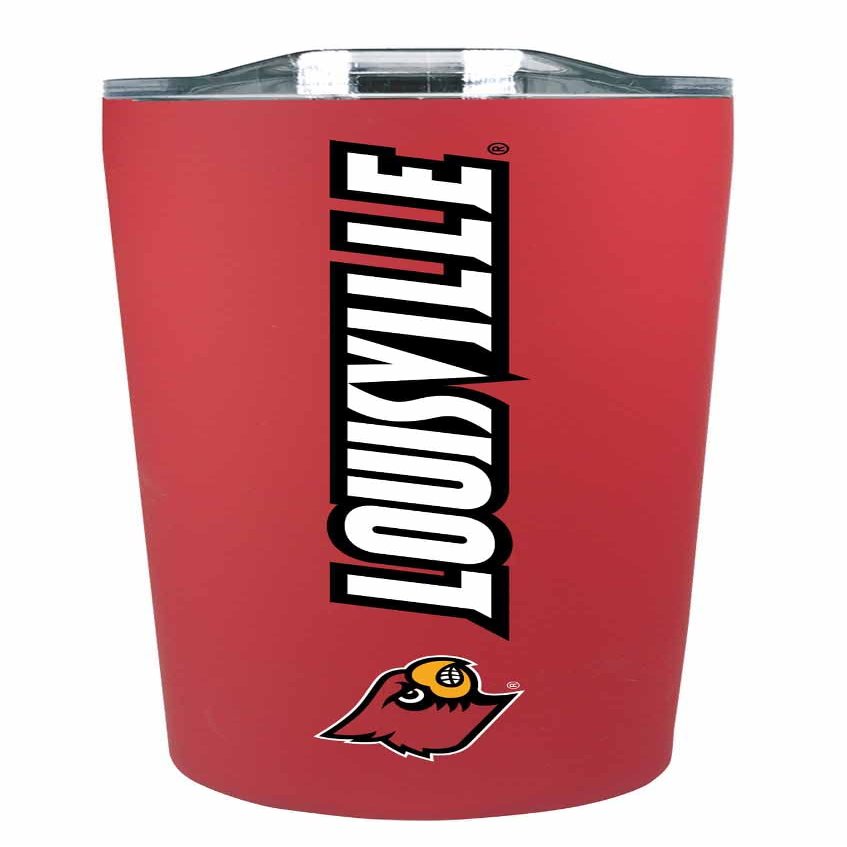 Campus Colors NCAA Stainless Steel Tumbler perfect for Gameday - 18 oz - Double Walled - Keeps Drinks Perfectly Insulated (Louisville Cardinals - Red)
