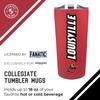 Campus Colors NCAA Stainless Steel Tumbler perfect for Gameday - 18 oz - Double Walled - Keeps Drinks Perfectly Insulated (Louisville Cardinals - Red) view 3