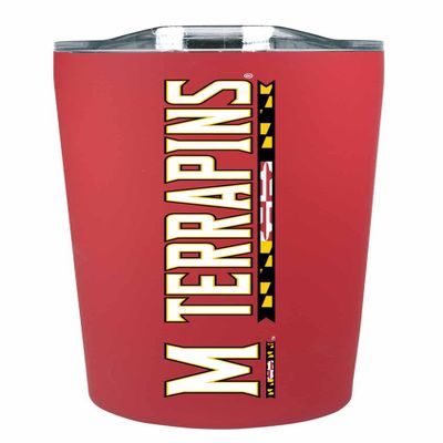 Campus Colors NCAA Stainless Steel Tumbler perfect for Gameday - 18 oz - Double Walled - Keeps Drinks Perfectly Insulated (Maryland Terrapins - Red)