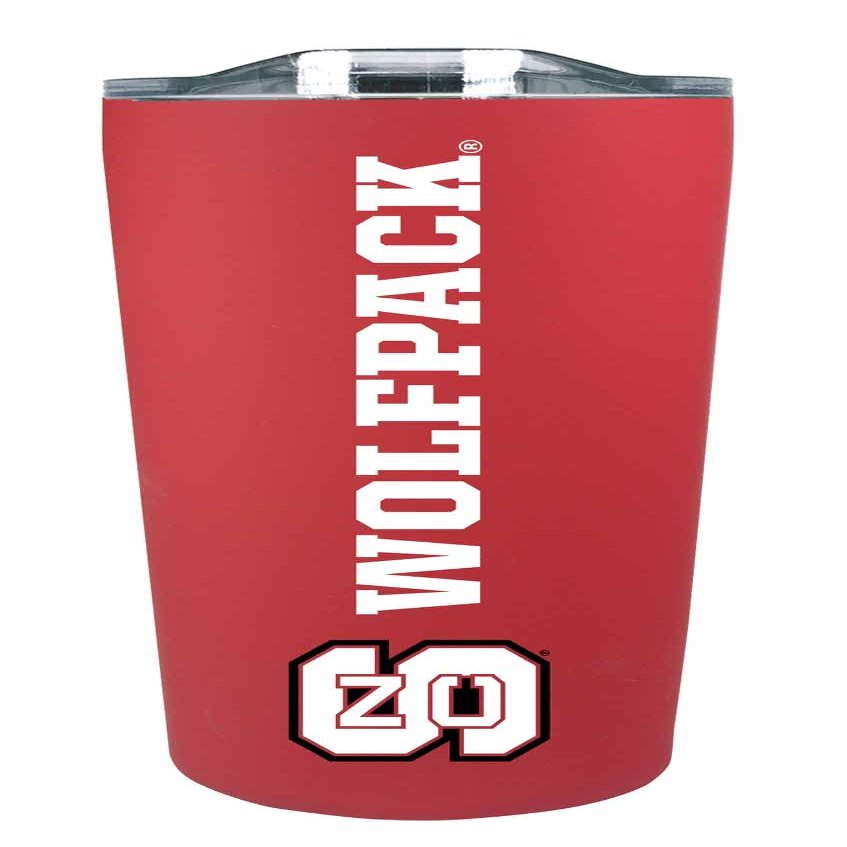 Campus Colors NCAA Stainless Steel Tumbler perfect for Gameday - 18 oz - Double Walled - Keeps Drinks Perfectly Insulated (NC State Wolfpack - Red)