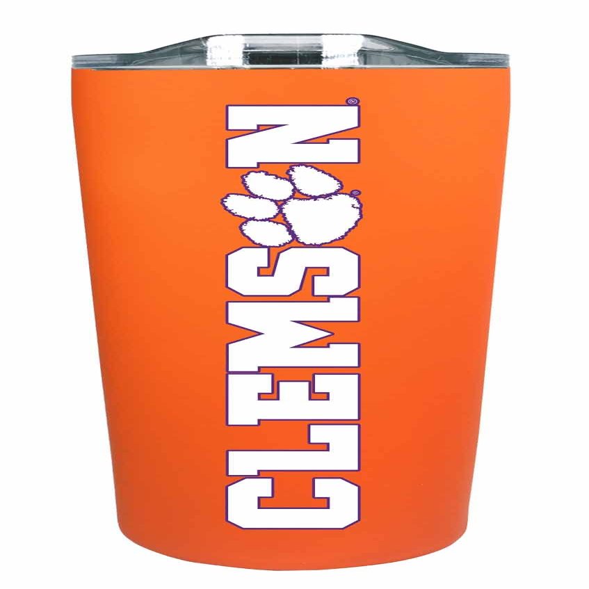 Campus Colors NCAA Stainless Steel Tumbler perfect for Gameday - 18 oz - Double Walled - Keeps Drinks Perfectly Insulated (Clemson Tigers - Orange)