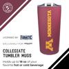 Campus Colors Minnesota Golden Gophers NCAA Tumbler - 18 oz Stainless Steel Double-Walled Insulated - Officially Licensed view 3