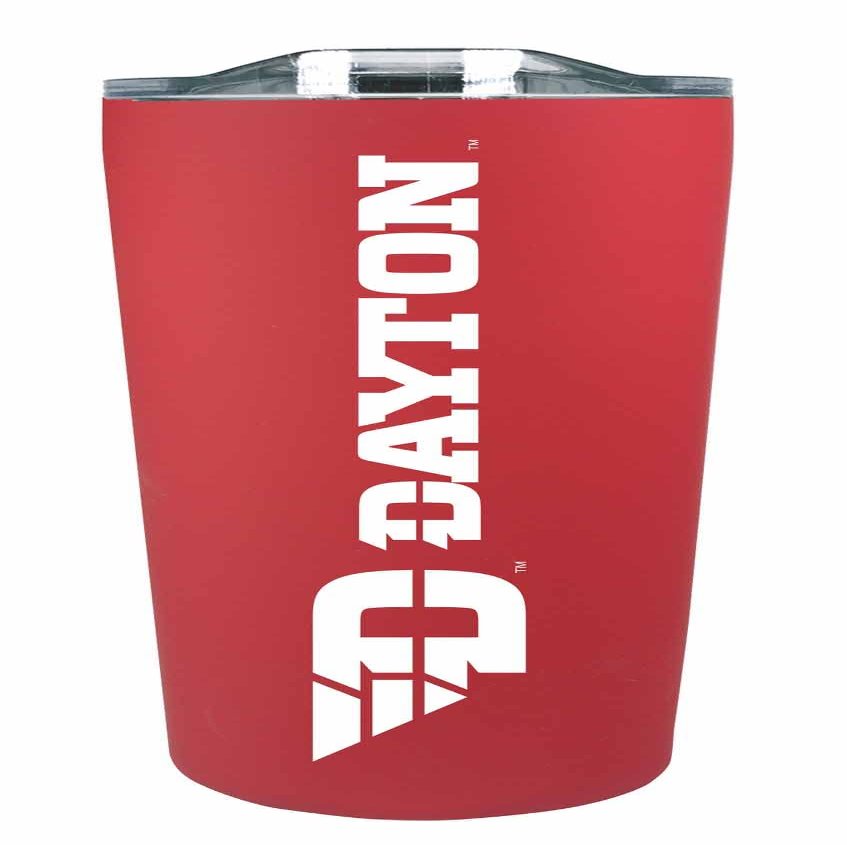 Campus Colors NCAA Stainless Steel Tumbler perfect for Gameday - 18 oz - Double Walled - Keeps Drinks Perfectly Insulated (Dayton Flyers - Red)