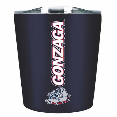 Campus Colors NCAA Stainless Steel Tumbler perfect for Gameday - 18 oz - Double Walled - Keeps Drinks Perfectly Insulated (Gonzaga Bulldogs - Navy)