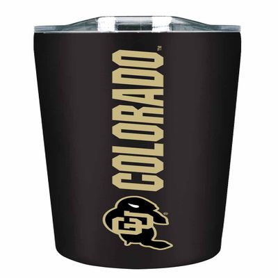 Campus Colors NCAA Stainless Steel Tumbler perfect for Gameday - 18 oz - Double Walled - Keeps Drinks Perfectly Insulated (Colorado Buffaloes - Black)