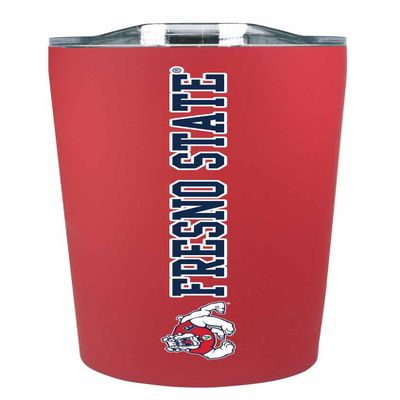 Campus Colors NCAA Stainless Steel Tumbler perfect for Gameday - 18 oz - Double Walled - Keeps Drinks Perfectly Insulated (Fresno State Bulldogs - Red)
