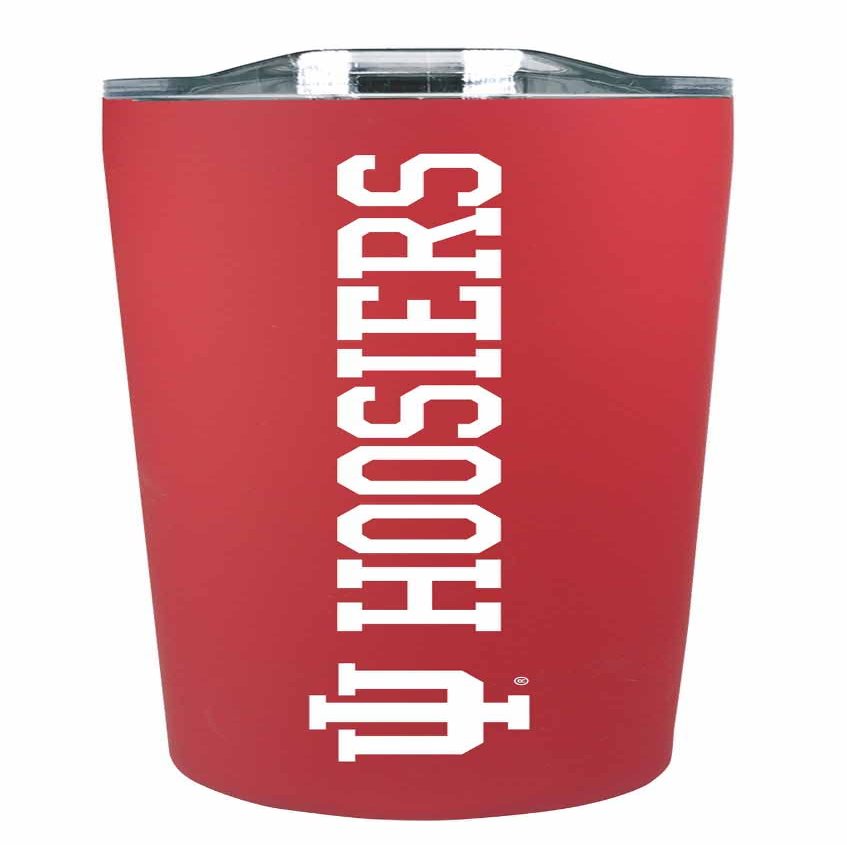 Campus Colors NCAA Stainless Steel Tumbler perfect for Gameday - 18 oz - Double Walled - Keeps Drinks Perfectly Insulated (Indiana Hoosiers - Crimson)
