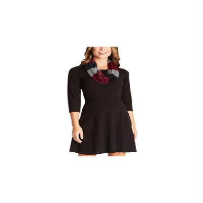 BCX Womens Juniors Sweater Stretch Fit & Flare Dress Black L