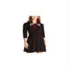 BCX Womens Juniors Sweater Stretch Fit & Flare Dress Black L view 1