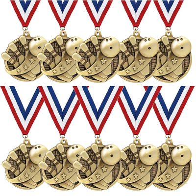 Set of Bowling Medals, 2" Gold Bowling Medal Awards, Pack of 10 Prime