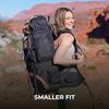 Teton 55L Scout Internal Frame Backpack for Hiking, Camping, Backpacking, Travel, Rain Cover Included, Olive view 3