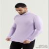 X RAY Mens Turtleneck, Soft Slim Fit Pullover Top, Basic Turtle Neck Sweater for Men, Lilac, Large view 3