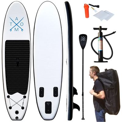 Atom Surf  10 6 Inflatable Stand Up Paddle Board Package with SUP Accessories & Carry Bag for Youth & Adults