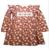 Bonnie Jean Thanksgiving Long Sleeves Harvest Smocked Pumpkin Girls' Dress (12 Months) Multicoloured view 1