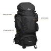 Teton 85L Explorer Internal Frame Backpack for Hiking, Camping, Backpacking, Rain Cover Included, Buck Brown view 2