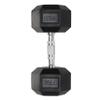 Iron Crush Hex Dumbbells - PVC Coated Weights, Chrome-Plated Knurled Handles, Fixed Hexagon Dumbbell - Workout, Exercise, Body Building Home Gym Training Gear - 3 Lb to 50Lb - Sold in Singles view 1