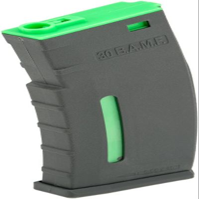 Evike Airsoft - BAMF 190rd Polymer Mid-Cap Mag for M4-Style Series Airsoft AEGs (Color: Bio-Hazard/Single Mag)