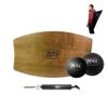 The Skill Board Mini Beginner to Pro - Wooden Balance Board for Adults Bundle - Incl. Balance Trainer for All Sports, Gym, Standing Desk - 2x Fitness Balls, Ball Pump and more view 1