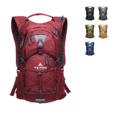 Teton Oasis Hydration Backpack Lightweight Water Pack with Bladder for Hiking, Running, Cycling, Biking 18L/22L Sizes Sewn-in Rain Cover Fits Men and Women