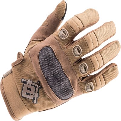 Evike Airsoft - Field Operator Full Finger Hard-Shell Tactical Gloves (Color: Tan/Large)