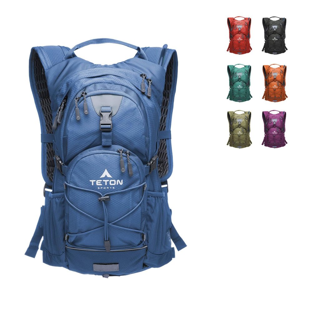 Teton Oasis Hydration Backpack Lightweight Water Pack with Bladder for Hiking, Running, Cycling, Biking 18L/22L Sizes Sewn-in Rain Cover Fits Men and Women
