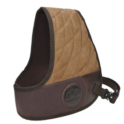 WAYNE'S DOG Ambidextrous Shooting Recoil Field Shields, Solid Fit and Thick Padding for Outdoor, Range, Shooting and Hunting (Right Handed - Coffee)