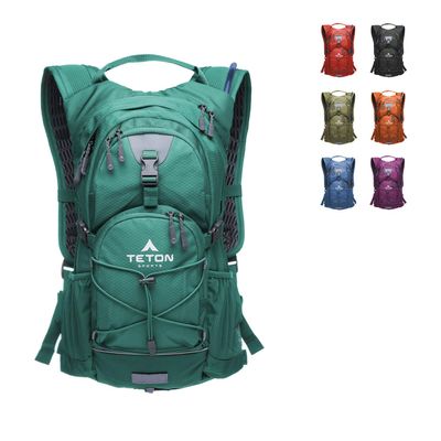 Teton Oasis Hydration Backpack Lightweight Water Pack with Bladder for Hiking, Running, Cycling, Biking 18L/22L Sizes Sewn-in Rain Cover Fits Men and Women