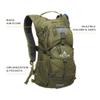 Teton Oasis Hydration Backpack  Lightweight Water Pack with Bladder for Hiking, Running, Cycling, Biking  18L/22L Sizes  Sewn-in Rain Cover  Fits Men and Women view 2