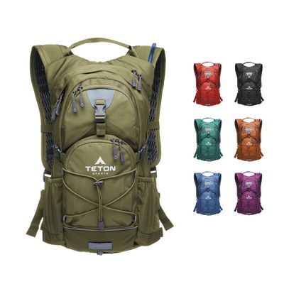 Teton Oasis Hydration Backpack Lightweight Water Pack with Bladder for Hiking, Running, Cycling, Biking 18L/22L Sizes Sewn-in Rain Cover Fits Men and Women