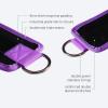 Slim Panda Ankle Strap for Cable Machine,Ankle Cuff for Kickbacks, Booty Hip Abductors,Glute Workouts, Leg Extensions, Curls for Men and Women, Adjustable with Double D-Rings (Pair, Purple) view 2
