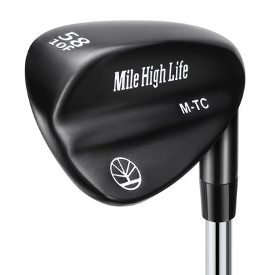Mile High Life Golf Wedges, Entry Level Sand Wedge Sets | Golf Gap Wedge Sets, Black Titanium Layer Lob Wedge Golf Clubs for Men & Women, 58 Degree Wedge Right Hand