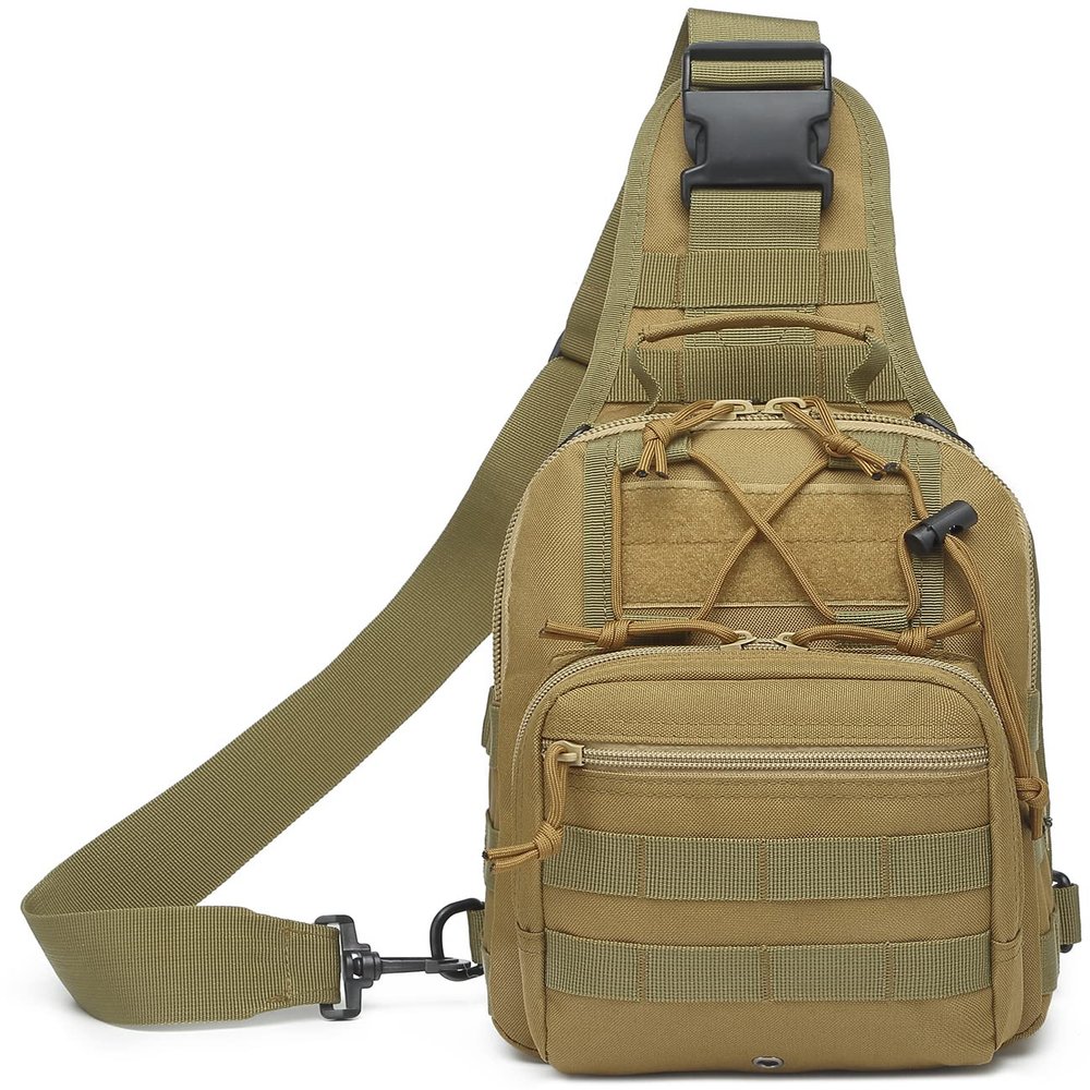 ATBP Small Tactical Sling Backpack Bag for Men Military Shoulder Bag Pack EDC Crossbody Bag for Hiking 7 Liters