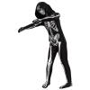 Cupohus [2023 SIZE UPDATE Halloween Costume, Skeleton Costume Bodysuit Jumpsuit - Scary Black and White Costume, Unisex, Creepy view 4