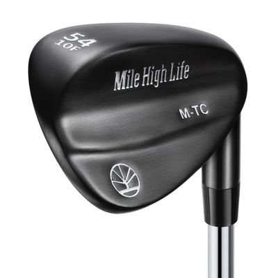 Mile High Life Golf Wedges| Entry Level Golf Sand Wedge Sets | Golf Gap Wedge Sets | Black Titanium Layer Lob Wedge Golf Clubs for Men & Women | 54 Degree Wedge Right Hand