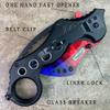 7.75" Full Metal Claw Style Folding Tactical Knife with Titanium Coating Blade and Handle. for Hunting, Camping and Knife Collection (Red Purple) view 4